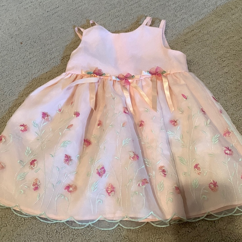 Jessica Ann pink floral dress. Size 18mo